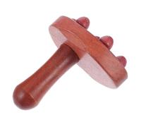 NIYANGLE 1pc Multifunctional Wooden Dark Red Incense Wood Body Massage Tool for Muscle Relief and Relaxation Safe Odor Design Foot Shape Particle for Daily Use