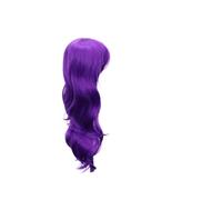 NIYANGLE 1Pc Purple Long Curly Cosplay Wig for Women Natural Looking Hairpiece for Costume Parties Dancing Halloween Stage Performance Soft Comfortable Hair Extension Wig