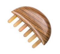 NIYANGLE 1pc Unisex Lightweight Coarse Tooth Comb for Scalp Massage and Hair Care Natural Buffalo Horn Material for All Hair Types and Lengths Travel-friendly Design