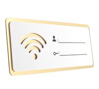 NIYANGLE 1pcs Acrylic Wifi Password Sign Sturdy Decorative Erasable Password Board Unique Simple Graphics Eye-catching Design for Public Toilet and Scenic Spot