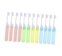 NIYANGLE 1set Portable Foldable Toothbrushes for Travel Soft Bristles Lightweight Design for Camping and Hiking Random Colors Ergonomic Comfort Grip for Cleaning Random Color 12pcs