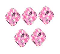 NIYANGLE 1set Washable Menstrual Pads Reusable Sanitary Napkins with Charcoal Fiber for Comfortable Skin Touch Easy Cleaning and Secure Fit for Women 5pcs
