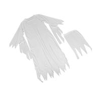NIYANGLE 1Set Women Ghost Costume White Adult Ghost Outfit for Halloween Parties Scary Cosplay Dress for Themed Events Stage Performance for Role Play Holiday