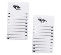 NIYANGLE 2 Pcs Acrylic Lash Display Board White Double-Row Eyelash Extension Tool with Scale for False Eyelashes Grafting and Makeup Application