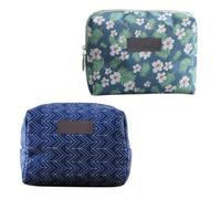 NIYANGLE 2 Pcs Creative Mini Makeup Bag with Cotton Cloth Material, Fine Workmanship and Provides Enough Space, for Home or Carried on One's Person, Stylish Toiletry Organizing Bag