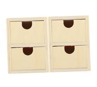 NIYANGLE 2 pcs Unfinished Wooden Small Drawers DIY Craft for Blank Storage Chest with Smooth Surface Safe Design for Painting and Creative Skill Development