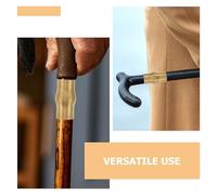 NIYANGLE 2 Sets Brass Walking Cane Tips and Kit Brass Fittings for Elderly Cane Repair Compatible Walking Stick Accessories for Secure Connection and Enhanced Stability