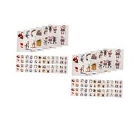 NIYANGLE 2 Sets Christmas Cartoon Temporary Tattoo Stickers Holiday Party Favors for Adults Festive Xmas Event Decorations with Cute Designs for School Family Gatherings