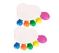 NIYANGLE 2 Sets Colorful Foot Toe Shape Highlighter Pens Broad Tip Creative Markers for Students School Work Note Taking and Art Craft