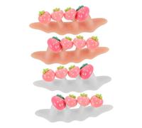 NIYANGLE 2 Sets Ergonomic Silicone Toe Separators for Pedicure with Strawberry Design Soft Nail Spacers for Foot Care and Nail Art Comfortable Toe Straighteners in White and Skin Tone