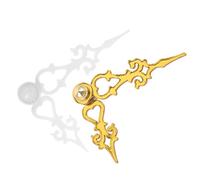 NIYANGLE 2 Sets Gold and White Plastic Cuckoo Clock Hands Kit for Quartz and Mechanical Wall Clock Repair Silent Non-ticking for Bedroom and Office