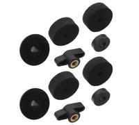 NIYANGLE 2 Sets Hi-hat Clutch Felts Sleeves for Cymbals Drum Cymbal Felt Pads with Plastic Quick Installation with No Tool Adjustment for Small Gigs and Studio Use Black Colour