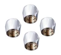NIYANGLE 2 Sets Hot and Cold Faucet Knob Handles Replacement Parts for Kitchen Bathroom Tap Valves Mixer Taps with Smooth Turning Action Easy to Install Abs Plastic