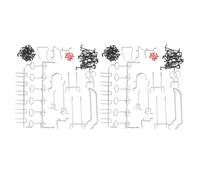 NIYANGLE 2 Sets Metal Pegboard Hooks with Foot Covers Iron Peg Board Display Hooks for Convenience Store Shelves Garage Kitchen Organizer Accessories