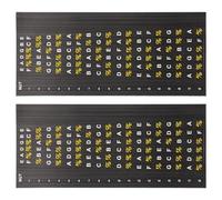 NIYANGLE 2 Sheets Guitar Scale Stickers for Acoustic Electric Guitars Fretboard Note Map Fingerboard Decals for Beginner Learning and Skill Improvement