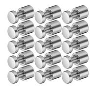 NIYANGLE 20 Sets Picture Frame Fixing Screws Sign Standoff Fastener Acrylic Picture Frame Hanging Standoff Screws Wall Sign Silver