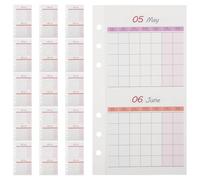 NIYANGLE 20 Sheets Undated Double-sided A6 Monthly Planner Refills Paper Calendar Inserts for Budget Binder, Home and Office Scheduling Organizer