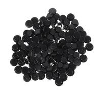 NIYANGLE 200pcs Black Plastic Buttons for Shoe Charms Replacement, Easy to Attach DIY Buckle Ornaments for Craft Projects and Shoe Decoration Accessories