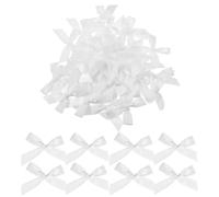 NIYANGLE 200pcs Mini Satin Ribbon Bows Bulk Pre-Made Small Polyester Bows with Adjustable Ribbon for DIY Crafting and Christmas Gift Wrapping Decorations