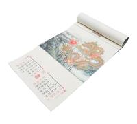 NIYANGLE 2024 Traditional Chinese Dragon Year Wall Calendar Hanging Monthly Planner Office Decor Lunar Year Fengshui Yearly Organizer