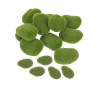 NIYANGLE 20Pcs Artificial Moss Stones Micro Landscape DIY Decorative Faux Moss Rocks for Fairy Gardens Indoor Bonsai Woodland Theme Gardening Ornaments