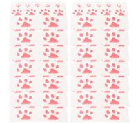 NIYANGLE 20pcs Cat Paw Print Temporary Tattoos with Thermochromic Technology, Crimson Water Transfer Stickers for Shoulder and Neck, Easy Application Reusable Body Art for Birthday Party