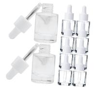NIYANGLE 20pcs Glass Dropper Bottles Essence Bottle for Household Use and Plastic Rings