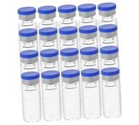 NIYANGLE 20pcs Glass Vials with Sealed Leakproof Caps Small Test Tubes for Lab Sample Storage Liquid Dispensing Pharmaceutical and Chemical Analysis Compact Transparent Bottles