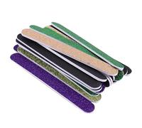 NIYANGLE 20pcs Glitter Emery Boards Nail Files for Natural and Acrylic Nails Sandpaper Material with Eva and Pp for Art and Removing Gel for Beginners and Random Color