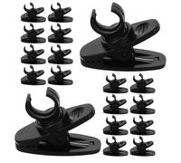 NIYANGLE 20pcs Lapel Microphone Clips Rotatable 8.5mm Diameter Non-reflective Finish Abs Plastic Mic Holder Clamp for Shirt Wireless Lapel Mics in Audio Recording and Teaching Environments