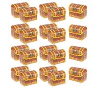 NIYANGLE 20pcs Pirate Treasure Box Halloween Candy Boxes for Boys and Girls Party Favor Decoration Treasure Chest Toy