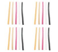 NIYANGLE 20pcs Plastic Loose Leaf Binder Rings with Detachable Mechanism Replacement for Documents Office School Home Use Compact Design