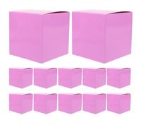 NIYANGLE 20pcs Purple DIY Boxes 8x8x8cm Paper Present Packing Boxes for Jewelry and Small Ornament Storage Wrapping for Wedding and Anniversary Decorations