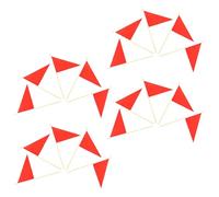 NIYANGLE 20pcs Red Construction Safety Flags Bamboo Stakes - Utility Marking Flags for Dig Sites, Landscaping, and Outdoor Boundary Marking in Construction Zones