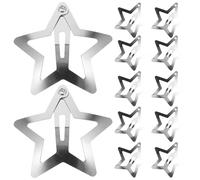 NIYANGLE 20pcs Silver Star Hair Clips for Women, Small Five-pointed Star Snap Hairpins Made of Metal, Cute Hair Styling Accessories Not Easily Deformed or Broken, for Festivals and New