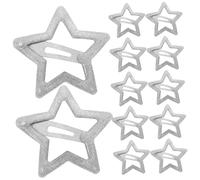 NIYANGLE 20pcs Small Snap Hairpins Star Hair Clips Cute Hair Accessories for Women Girls Metal Latch Clips for Ponytail Side Bangs