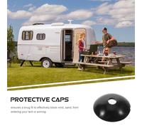 NIYANGLE 20pcs Tent Poles Protective Caps Black Pvc Waterproof Awning Clips for Rv Canopy Tarp Clamps, Outdoor Camping Tent and Canopy Connect Cap Kit Tight Fit Multipurpose Design