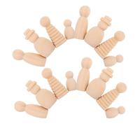 NIYANGLE 20pcs Unfinished Natural Wood Peg Dolls for DIY Crafting Smooth Wooden Figurines with Blank Surface Tiny Peg People for Painting and Creative Play
