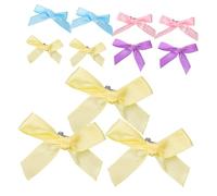 NIYANGLE 24 Pcs Mini Bow Clips for Hair Multi-Color Cute Bowknot Hair Accessories for Women Sweet and Adorable for Styling and Crafting