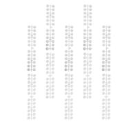 NIYANGLE 240pcs Nail Art Color Plates with Double Faced Adhesive Tape, Lightweight Plastic Display Color Cards for Manicure Practice, Suitable for Nail Schools and Salons, Elegant Classic