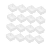 NIYANGLE 24pcs DIY Watercolor Half Pans Plastic Paint Palette Containers for Acrylics Oils Storage Convenient Small Empty Painting Pans for Artists and Hobbyists