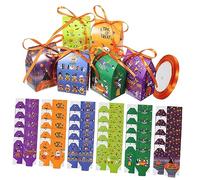 NIYANGLE 24Pcs Halloween Goodies Boxes Reusable Treat Containers with Pumpkin Designs for Party Favors Classroom Home Office for Cookies Candies Treats