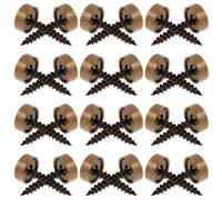 NIYANGLE 24pcs Mm Brass Self-tapping Screws with Decorative Caps for Cabinetry and Mirrors, Coffee Colour, Conceals Screw Heads and Minimizes Protrusion, for Indoor Mounting and Assembling