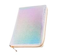 NIYANGLE 24pcs Nail Art Printing Mold Bag Pu Material Zipper Design Stylish Shiny Color Appearance Practical Storage Case for Nail Stamping Plates