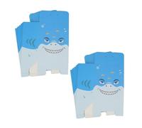 NIYANGLE 25pcs Shark Themed Treat Boxes for Birthday Parties Paper Favor Boxes for Candy Chocolates Party Bag Fillers for Showers Celebrations