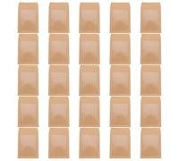 NIYANGLE 25pcs Transparent Film Kraft Envelopes with Window Mailing Document Bags Peel Seal Pouches for Letters Cards Office Storage and Business Use