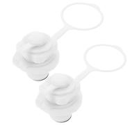 NIYANGLE 2pcs 22mm White Boston Valve Replacement for Inflatable Kayak Air Valve Cover, Professional Pp Spiral Air Plug for Boat, Pool, and Water Sports Accessories