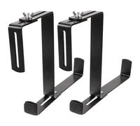 NIYANGLE 2pcs Adjustable Iron Hanging Plant Brackets for Outdoor Wall and Window Box Planters, Black Metal Suspend Flower Pot Holder Suitable for Wind Chimes and Lanterns