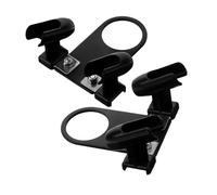 NIYANGLE 2pcs Airbrush Holder for Makeup Artists Black Dual Spray Pen Stand Printed Tabletop Organizer for Vanity Desk Storage Rack Paint Brush Holder