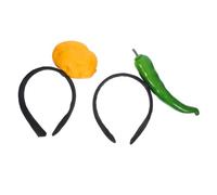 NIYANGLE 2pcs Amusing Chili Pepper Potato Hair Accessories for Women for Halloween Parties Makeup and Fun Social Media Photos